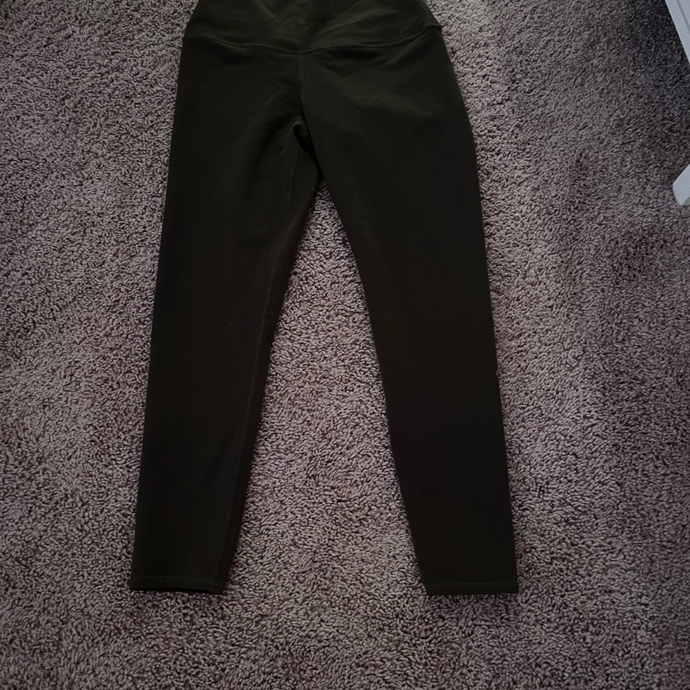 ALO yoga dark green military high waist airlift leggings